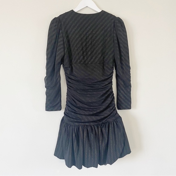 Maje Ralone Polka Dot Mesh Mini Dress Black - Picture 10 of 16